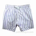 Children's Stripe Beachwear, Vertical Stripe, Elastic Waist, Drawcord Tie with Eyelets, Panty Lined